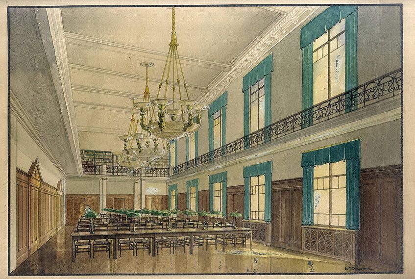 Enterijer Univerzitetske biblioteke u Beogradu.